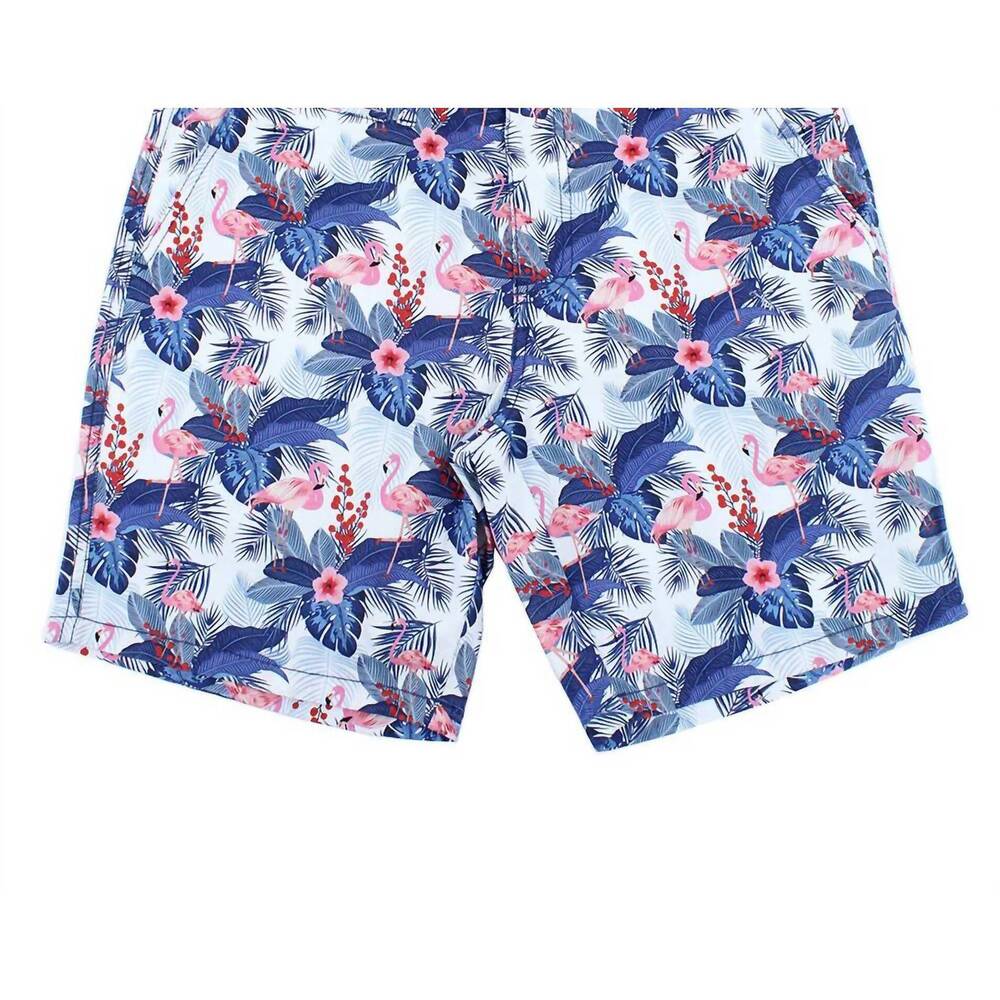 NEW EIGHT X men's flamingo print shorts in blue